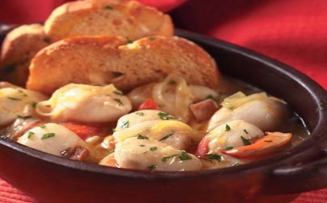 Conchitas sudadas en crema